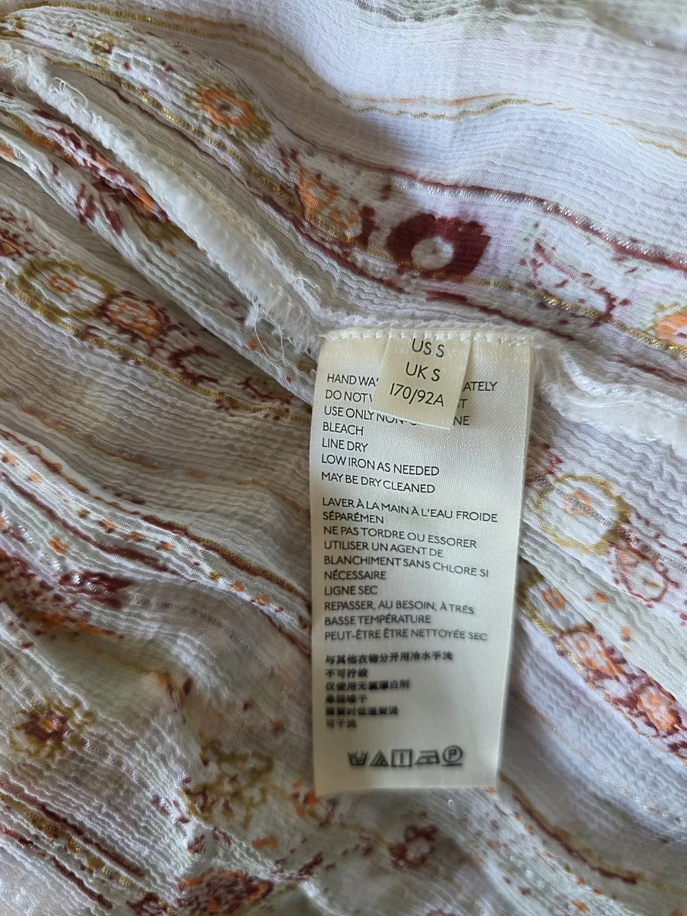 Free People Boho Tunic Mini Dress Sheer Dance Magic Ivory Floral Small